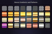 50 Metal Illustrator Styles, a Layer Style Add-On by Vector Galore (Thumbnail 5 of 6)