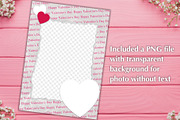 Valentines Photo Card PSD Template, a Card Template by PSD templates and Photos (Thumbnail 4 of 5)