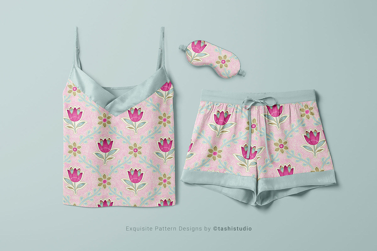 Issa Indian Buta Floral Patterns, a Pattern Graphic by Pink Linen (Photo 10 of 11)
