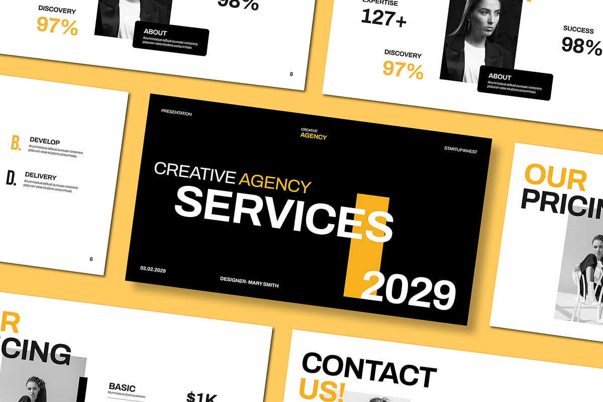 Creative Agency Service Presentation, a Presentation Template by Mighty-Slide (Photo 1 of 5)