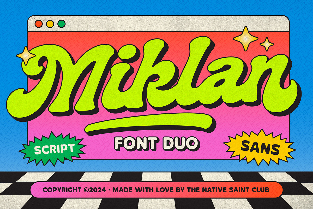 TNSC Miklan - Font Duo, a Script Font by The Native Saint Club (Photo 1 of 16)