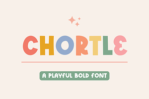 Chortle Bold Cute Font, a Script Font by Sofia Skoog