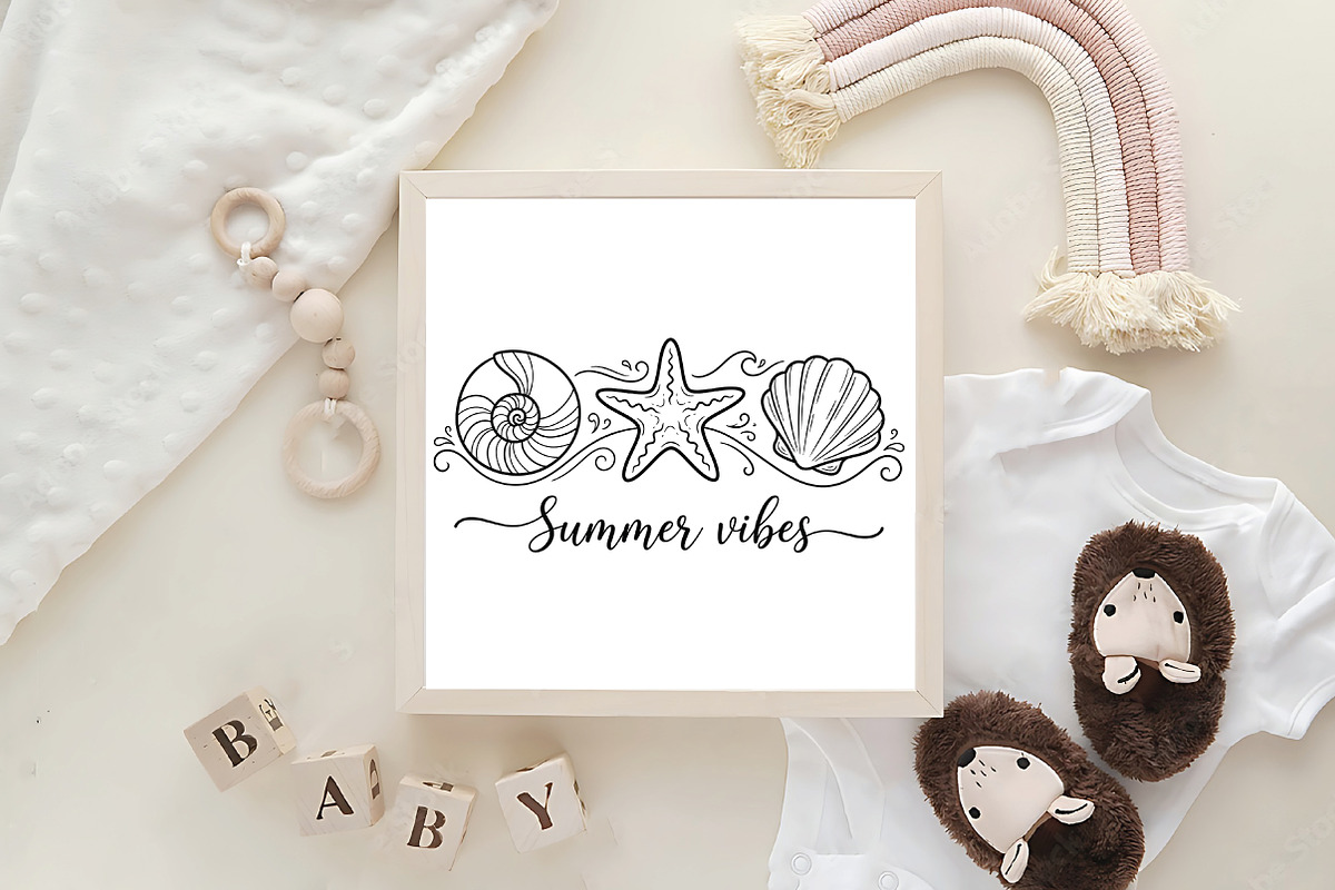 Summer Vibes Minimal Seashell PNG, an Illustration by CraftArtStudio (Photo 4 of 4)