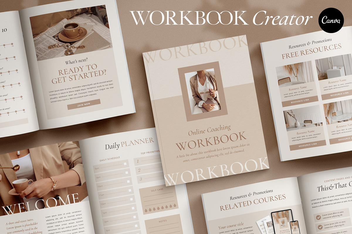 4 in 1 Course Creator Bundle CANVA, a Presentation Template by Studio Loire (Photo 4 of 73)