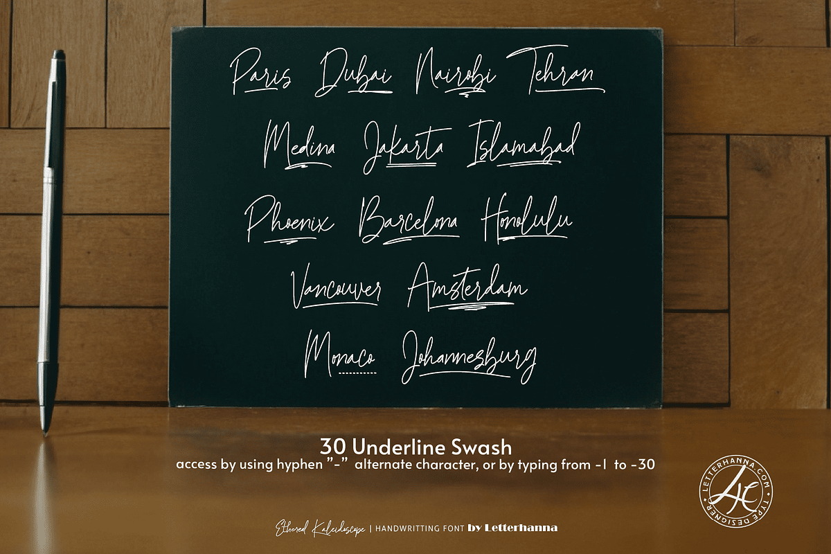 Ethereal Kaleidoscope Font, a Handwritten Font by Letterhanna Studio (Photo 6 of 9)