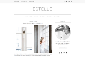 Feminine WordPress Theme | Estelle, a WordPress Template by Hello Chic Designs