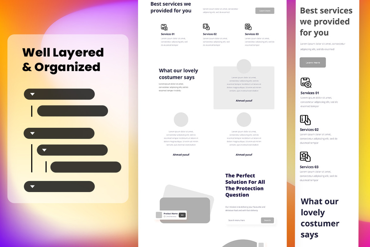 Cybersecurity Wireframe Website, a Wireframe Template by INSPR STD (Photo 3 of 4)
