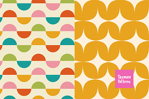 Mid Century 8 Seamless Patterns