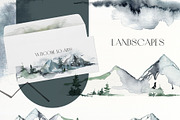 Foggy mountains forest Watercolor, an Illustration by Yuliya Derbisheva (Thumbnail 3 of 13)
