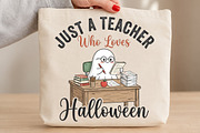 Just a Teacher Who Loves Halloween, a Seasonal Illustration by DreamCafeArt (Thumbnail 3 of 7)