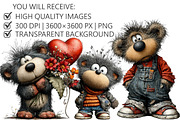 Whimsical Teddy Bear Clipart, an Illustration by Pixels.Craft (Thumbnail 2 of 5)