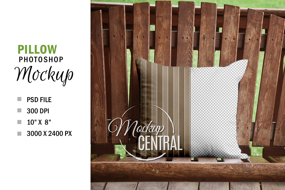 Country Rustic Pillow Mockup PSD, a Household Mockup by HaywireMedia & Mockups (Photo 2 of 3)