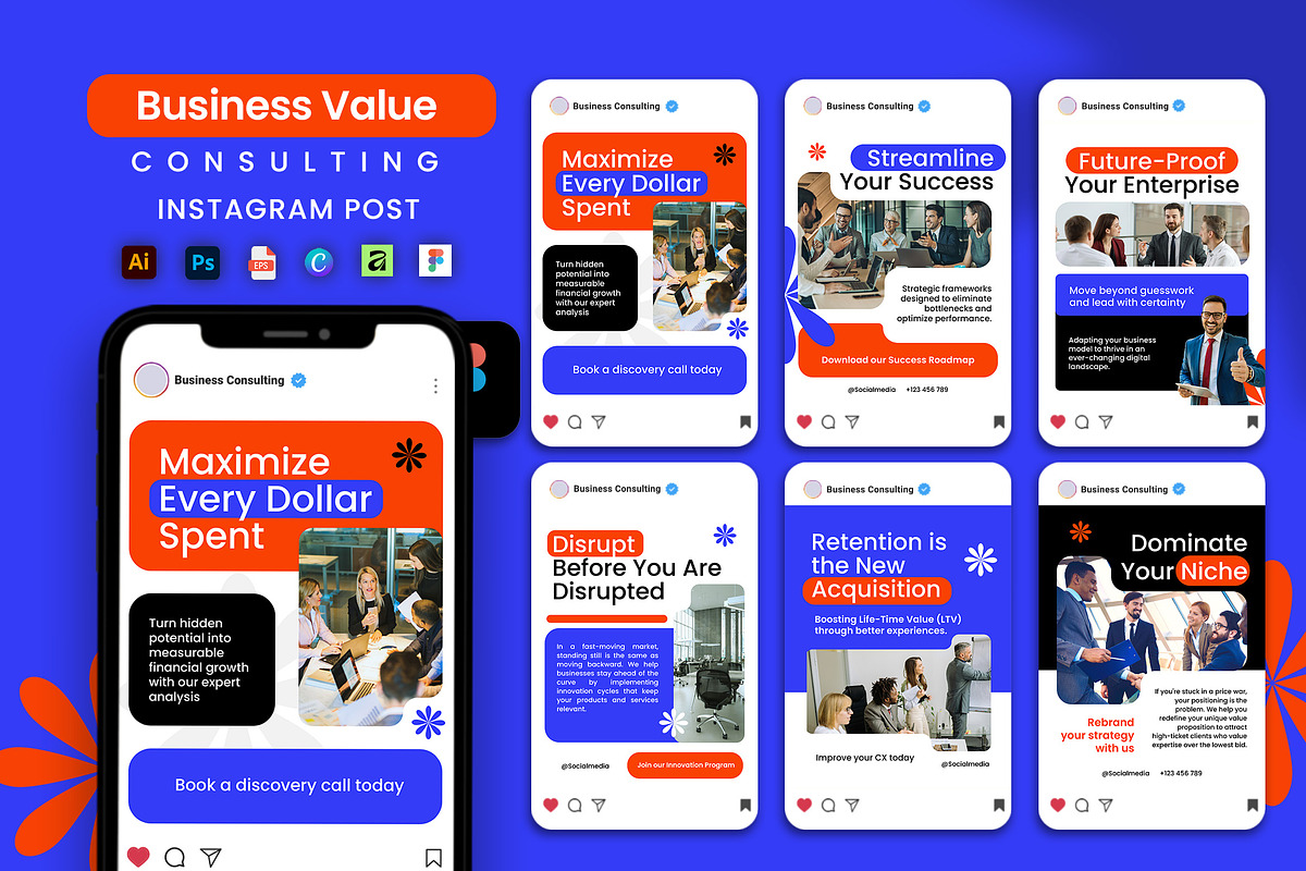 Business Social Media Post Carousel, a Social Media Template by Jiwstudio (Photo 4 of 4)