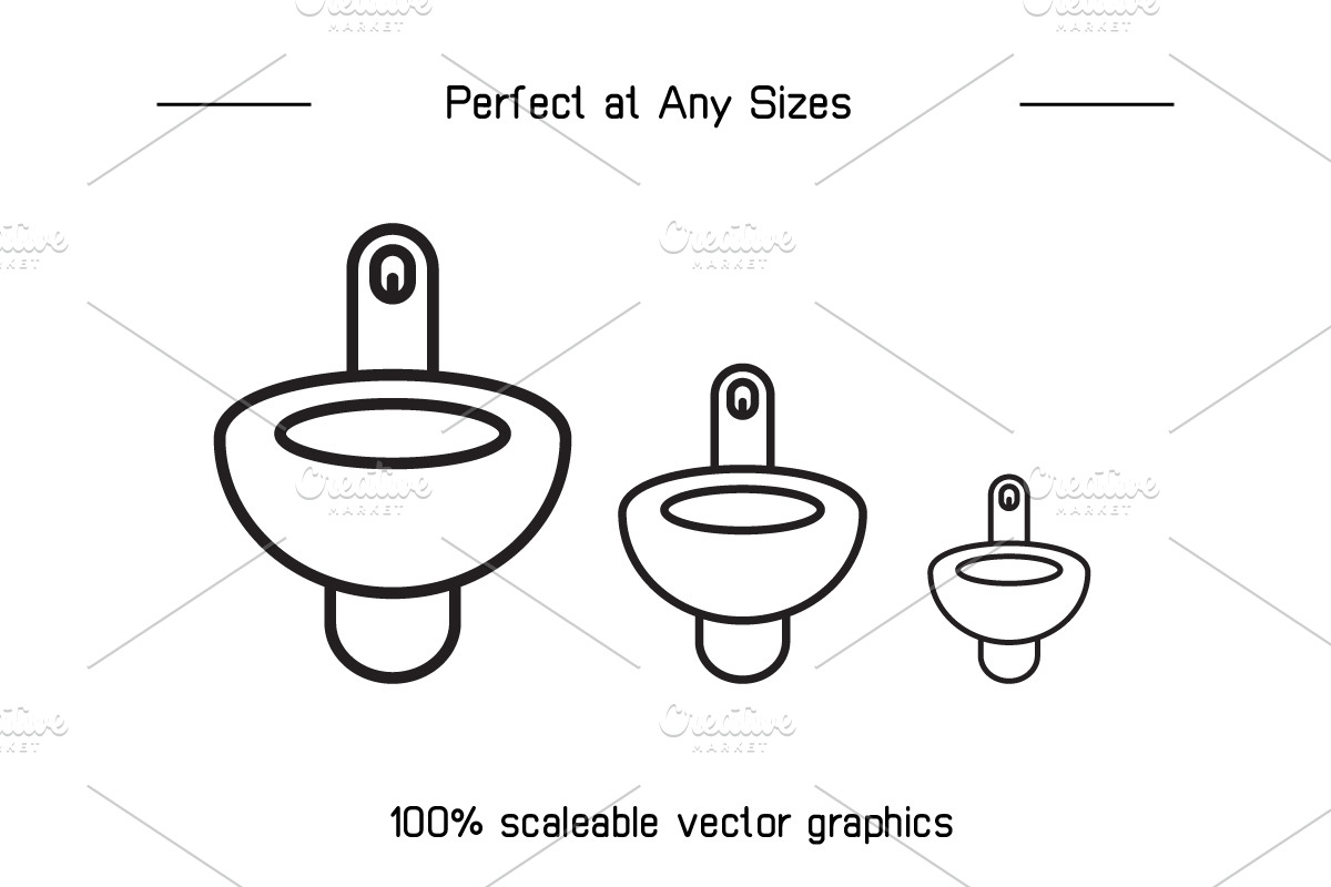 Furniture and home appliance icons, an Outline Icon by Designfour (Photo 7 of 7)