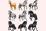 Horse Clipart PNG Bundle, a Graphic by M9 Design (Thumbnail 5 of 11)