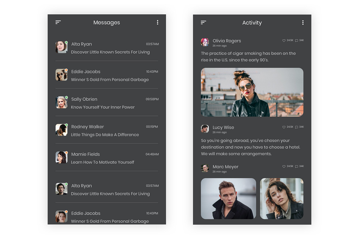 Konnect - Social Media Sketch App, an UI Kit Template by themelove (Photo 4 of 9)