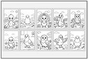 Birds Coloring Book, an Animal Illustration by Lamia Emad (Thumbnail 2 of 5)