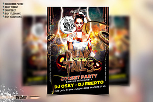 Freak Tales Halloween Flyer