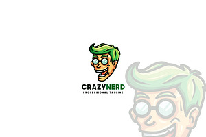 Crazy Nerd Logo Template