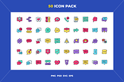 Speech bubbles icons, an Outline Icon by Wencory (Thumbnail 1 of 2)