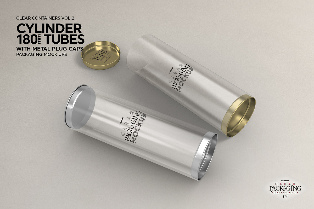 Clear/Opaque Tube Packaging Mockup, a Packaging Mockup by INCDesign (Photo 3 of 10)