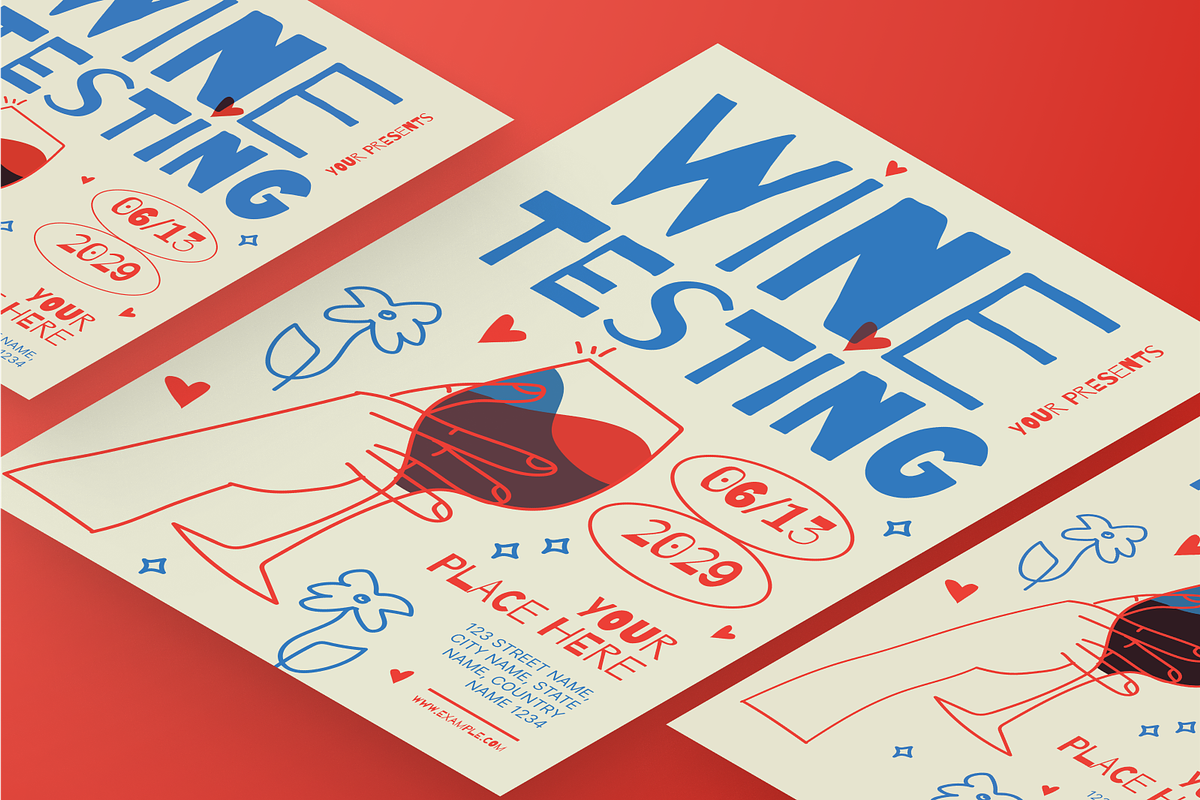 Wine Testing Event Flyer Set, a Flyer Template by Annora Studio (Photo 6 of 6)
