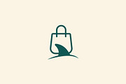 shark shop bag logo design vector, a Branding & Logo Template by Vectoryzen (Thumbnail 2 of 2)