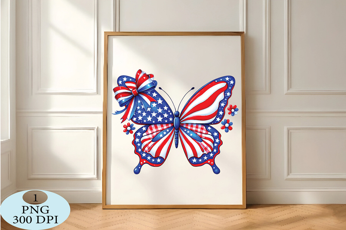 Patriotic Butterfly Png, a Seasonal Illustration by Daily.Designs (Photo 5 of 5)