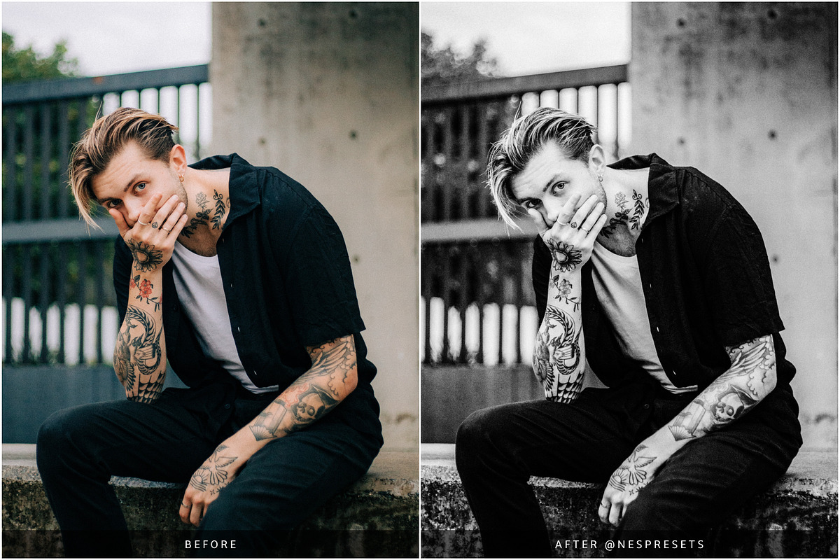 BLACK & WHITE LIGHTROOM PRESETS, an Action Add-On by Nes Design Co (Photo 12 of 13)