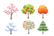 Watercolor Trees Clipart, a Decorative Illustration by BerryPieArt (Thumbnail 2 of 4)