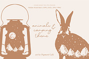 Double Exposure Wildlife & Camping, an Animal Illustration by Pigment Café (Thumbnail 5 of 5)