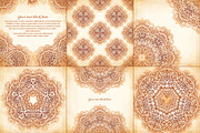 Set of mehndi vector backgrounds, a Pattern Graphic by Art of Sun (Thumbnail 3 of 3)