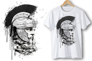 T-shirt Prints.Warrior illustration