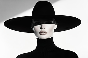 Elegant Adult Female with Black Hat, a Beauty & Fashion Photo by Lermont51
