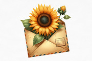 Sunflower Clipart Bundle, an Illustration by Designking (Thumbnail 3 of 4)