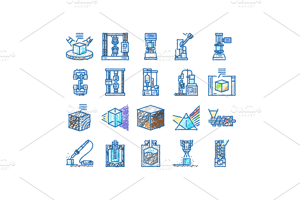 material construction engineer icons, an Object Illustration by pikepicture