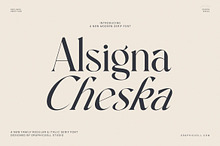 Alsgina Cheska Family Elegant Serif