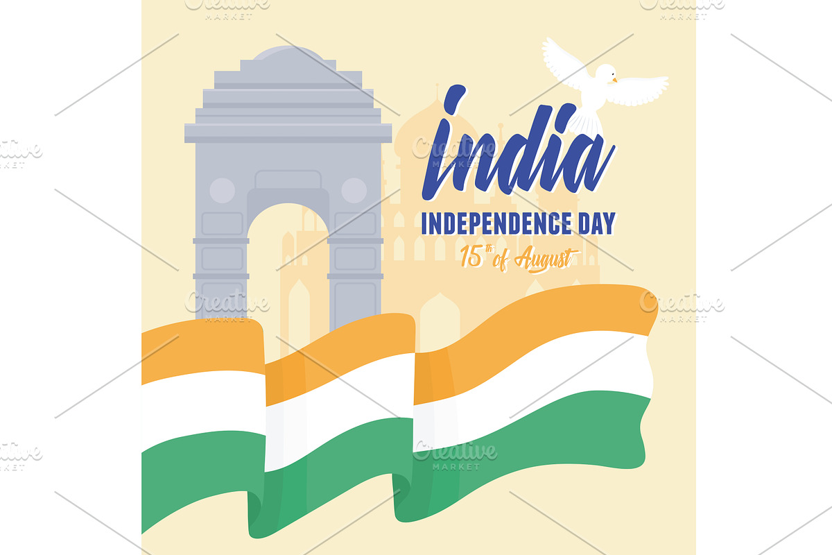 india independence invitation, an Illustration by studiogstock
