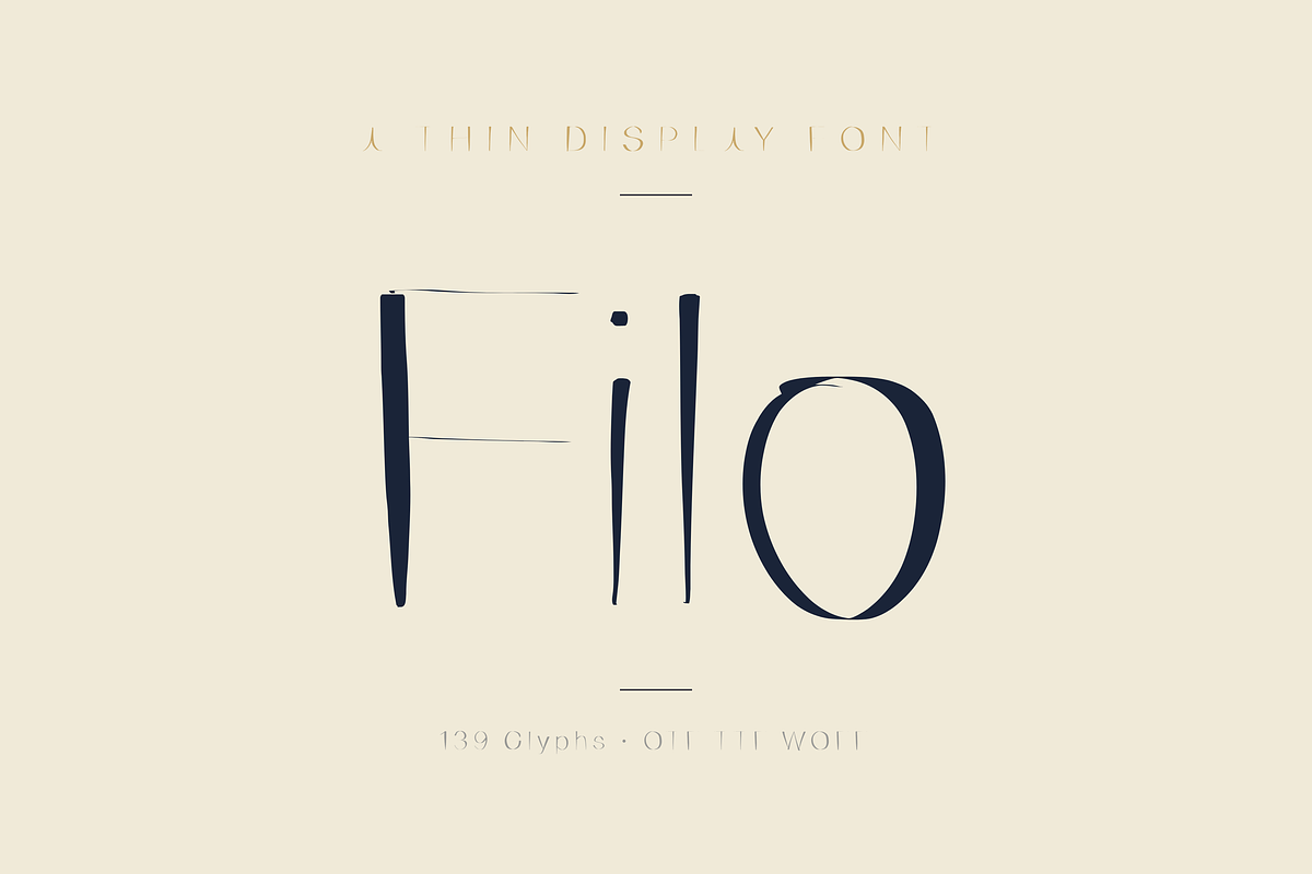 Filo — Thin Display Font, a Handwritten Font by Lettra Studio (Photo 1 of 14)