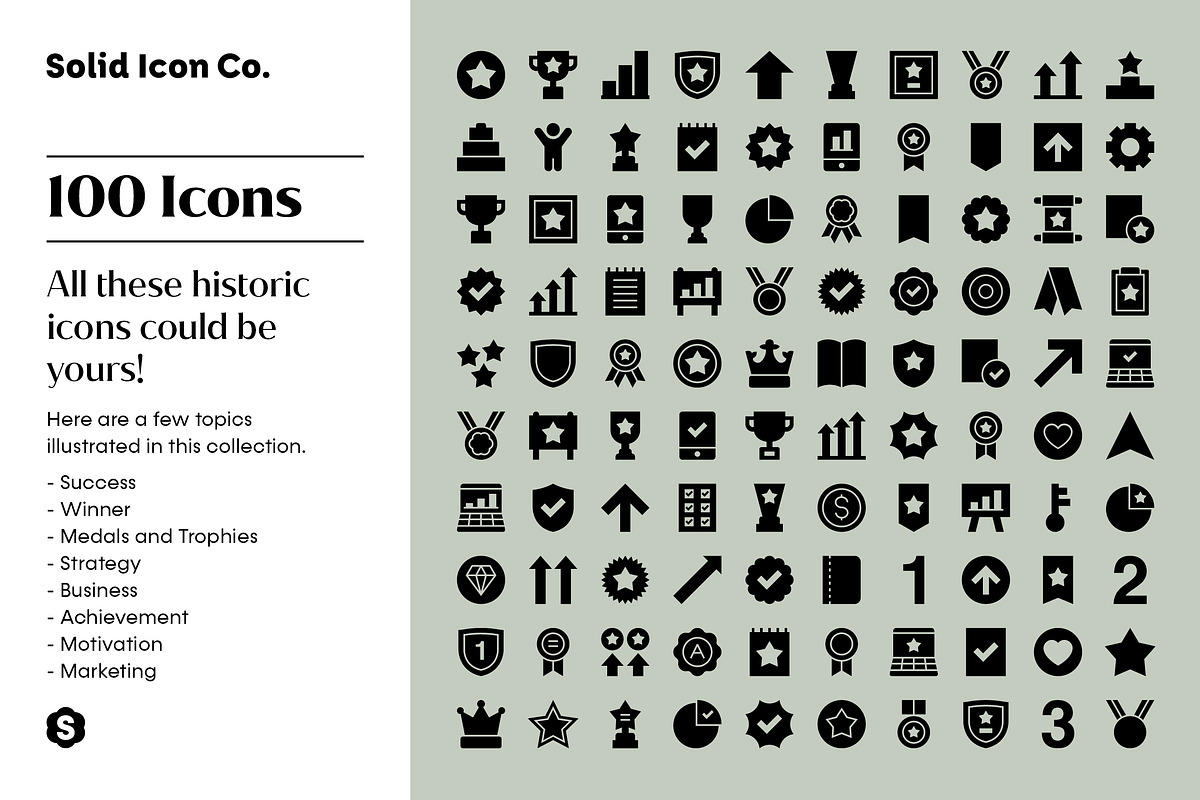 Success Icons, a Solid Icon by Solid Icon Co (Photo 5 of 6)