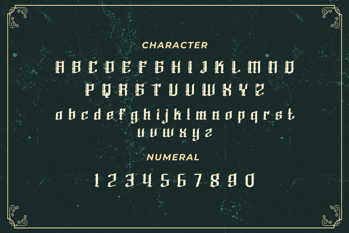 QUKIHA Blackletter font, a Blackletter Font by twinstd (Photo 11 of 13)