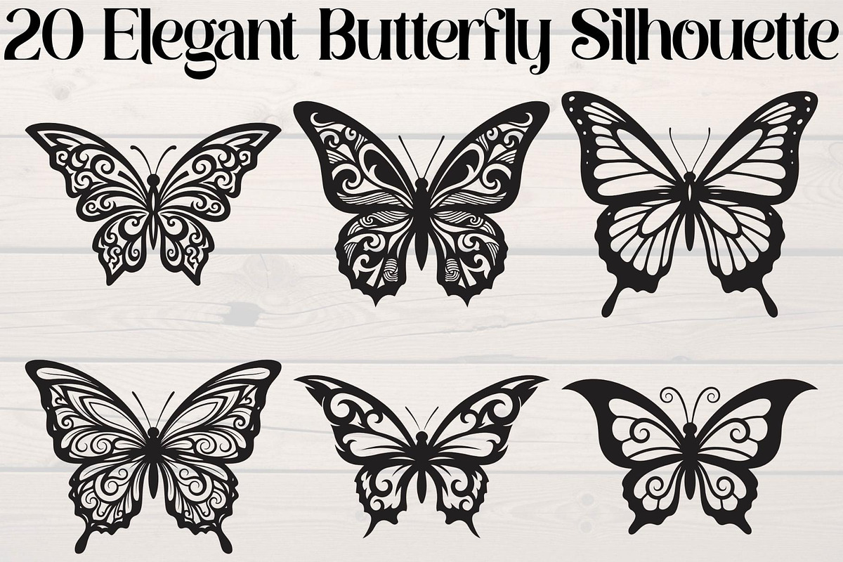 Elegant Butterfly Silhouette, an Object Graphic by Designer_Momina (Photo 1 of 18)