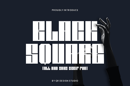 Black Square - Sport & Tall Font, a Sans Serif Font by QR Design Studio