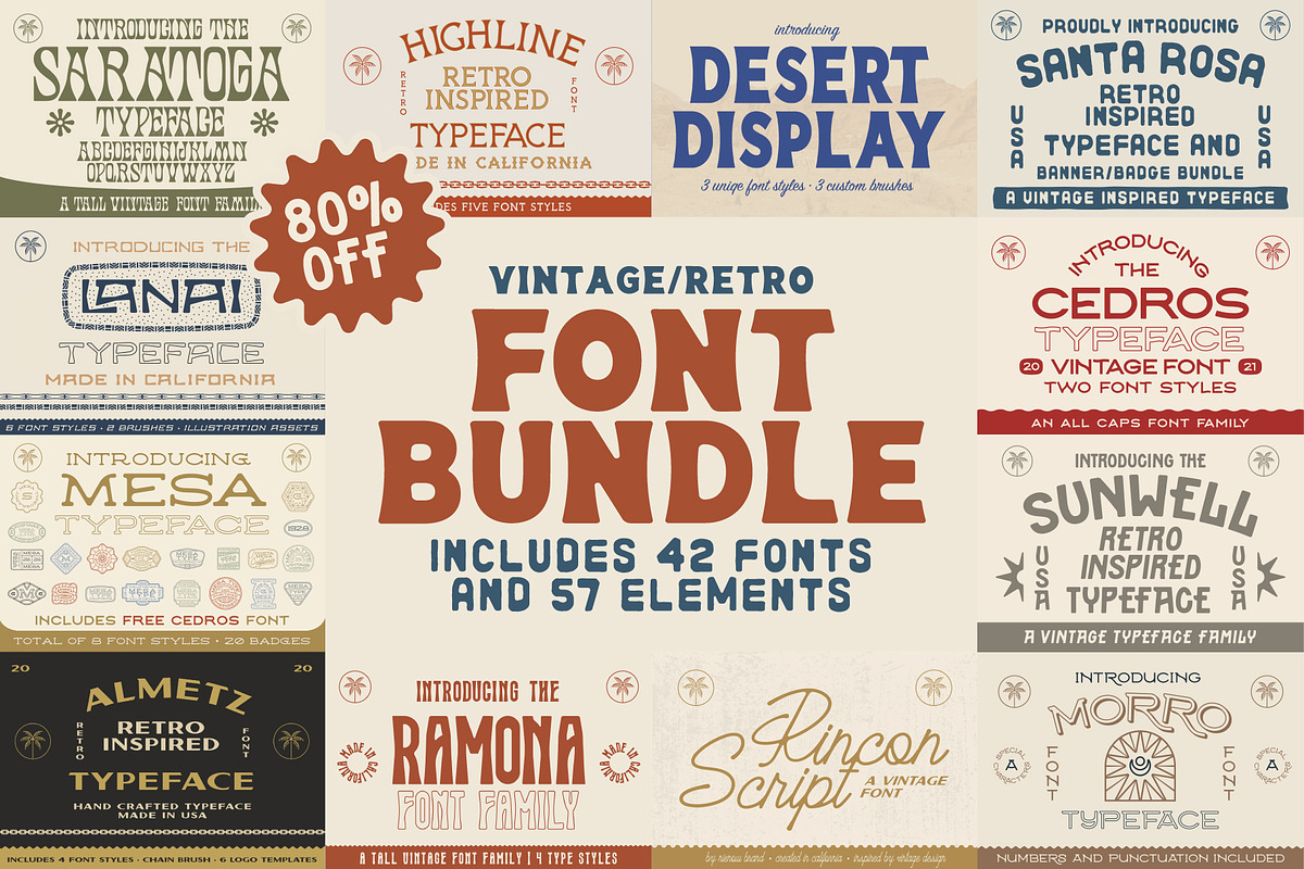 The Vintage Font Bundle, a Font by NienowBrand (Photo 1 of 14)