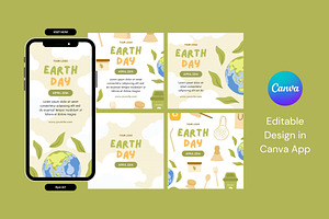 Earth Day - Social Media Template, a Social Media Template by ryelart.design