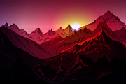 sunrice mountains eps 10 vector, a Background Graphic by Rommeo79 (Thumbnail 2 of 3)
