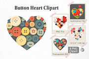 Button Heart Clipart, a Graphic by Artnoy (Thumbnail 1 of 5)
