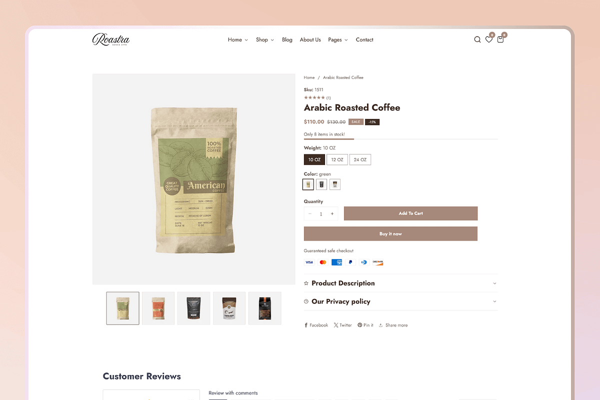 Coffee & Tea Store Shopify 2.0 Theme, a Shopify Template by Team90Degree (Photo 7 of 10)