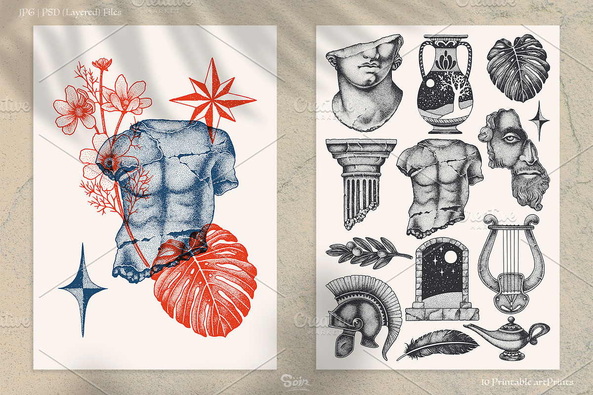 Pointillism graphics, a Decorative Illustration by Soir Creative (Photo 8 of 13)