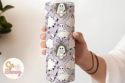 Cute Ghosts & Cats Halloween Seamles, an Illustration by CpSnowy (Thumbnail 3 of 5)